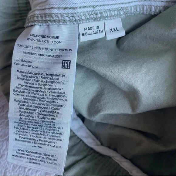 NEW Selected Homme Linen Blend Cargo Shorts - Picture 8 of 10